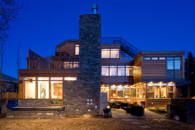 Example of a trendy exterior home design in Calgary