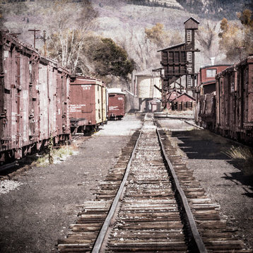 Fine Art Photograph, Vintage Train Yard III, Fine Art Paper Giclee