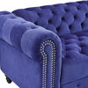 Valeria Velvet Sectional Sofa, Blue