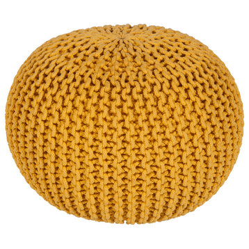 Malmo Sphere Pouf, Yellow