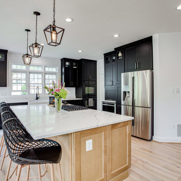 Transitional Two-Finish Kitchen Design Silver Spring, MD