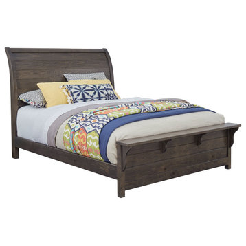 Falcon Bluff Queen Panel Bed, Saddle Brown