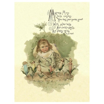"Nursery Rhymes: Mistress Mary Quite Contrary" Print by Maud Humphrey, 26"x34"