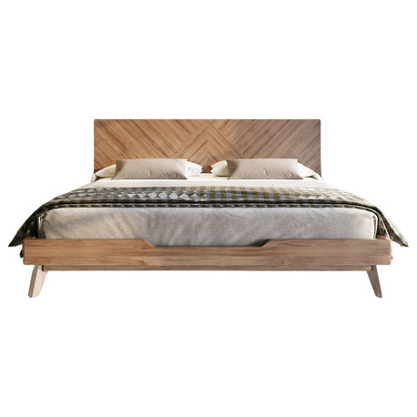 Modrest Soren Walnut Bed, Queen