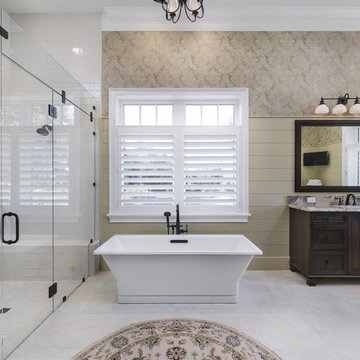 Coastal inspired estate sited on over one acre on Lake Butler in Windermere