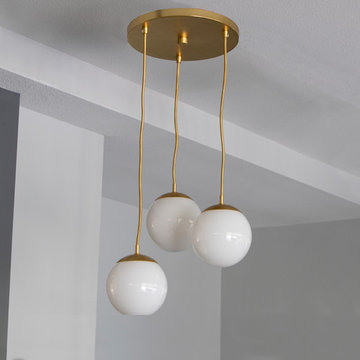 Michael Milk Glass 3-Light Pendant