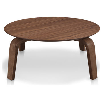 Omax Decor Mod Mid Cenury Modern Coffee Cocktail Table, Walnut