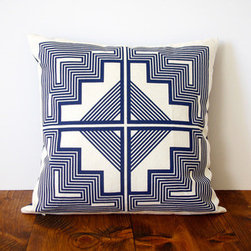 Southwestern Indigo Throw Pillow Cover - Decorative Pillows