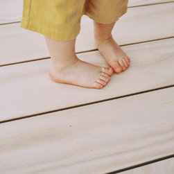 Natural Accoya wood decking - Deck Tiles And Planks