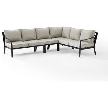 Clark 4Pc Metal Outdoor Sectional Patio Furniture Set