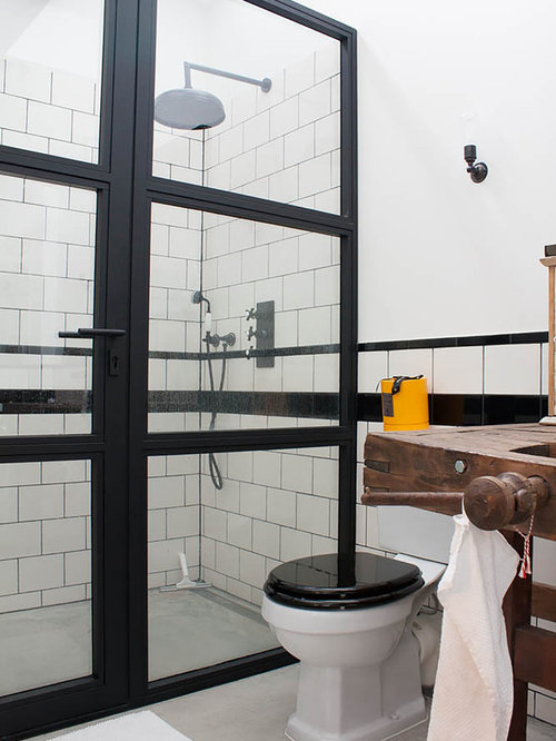 Black Shower Frame Design Ideas & Remodel Pictures | Houzz - SaveEmail