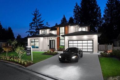 Contemporary exterior home idea in Vancouver