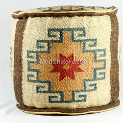 Roost Etoile Kilm Pouf - SKU: F121 - Seat Cushions