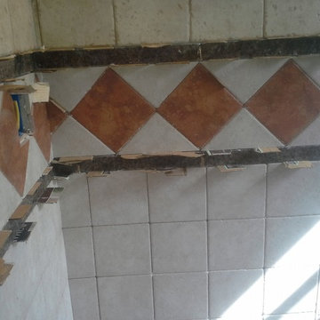 Master and main bathroom with imported Italian porcelin and granite tiles.