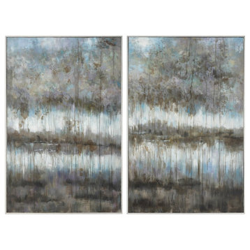 Uttermost Gray Reflections Landscape Art Set of 2, 31411