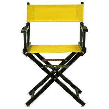 18" Director's Chair Black Frame, Gold Canvas