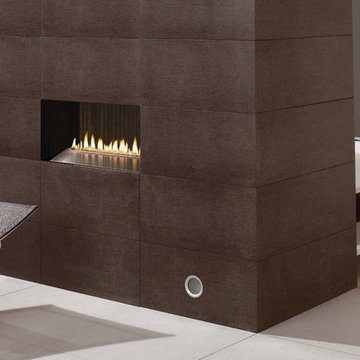 Modern Beachfront Outdoor Fireplace - American Hearth