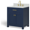 Polaris Bathroom Vanity, Single Sink, 30", Monarch Blue, Freestanding