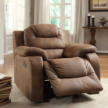 Hoyt Glider Reclining Chair in Brown