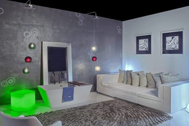 Example of a minimalist bathroom design in Miami