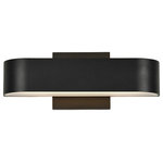 Access Lighting - Montreal LED Outdoor Wall-Light, Frosted Glass Shade, Black - SKU: 20046LEDDMG-BL/FST