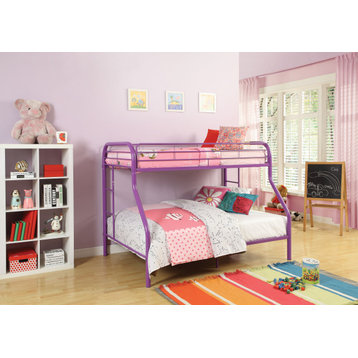 Acme Furniture Tritan, Bunk Bed, Twin/Full Purple 02053PU