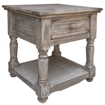 Stonegate Solid Wood End table - Sand