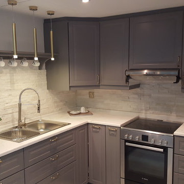 Grey modern kitchen remodelling