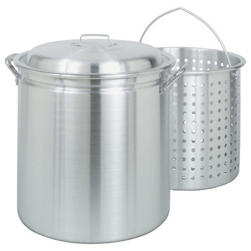 42 Quart Aluminum Stockpot With Basket