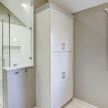Timeless Primary Bathroom Remodel with Improved Storage & Layout