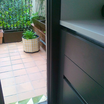 Rehabilitacion galeria, conjunto de balconera y armario