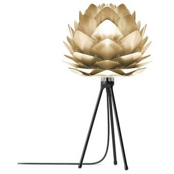 Silvia 24" H Table Lamp, Black/Brushed Brass
