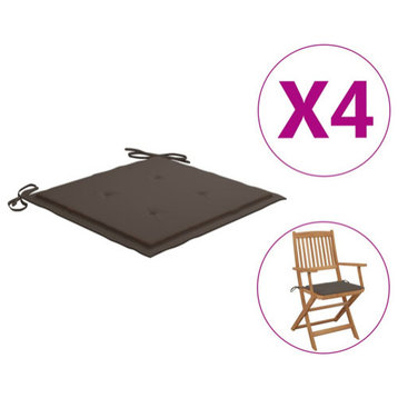 vidaXL Chair Cushion 4 Pcs Outdoor Patio Seat Cushion Taupe Oxford Fabric