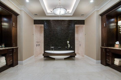 Inspiration for a modern bathroom remodel in Tampa