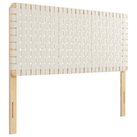 Sparta Weave Queen Vegan Leather Headboard