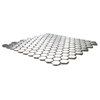 12"x12.4" Honeycomb Hexagon Mosaic Stainless Steel Tile, Single Sheet