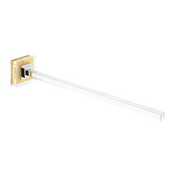 Secret Bath - Alexa Chrome Gold Swarovski Crystals Towel Bar, Frontal Towel Bar - Towel Bars