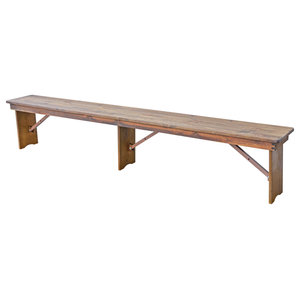 Japanese Bamboo Folding Bench, Light - Asian - Accent And Storage