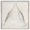 "Narwhal Duo" Mini Framed Canvas Art by Eli Halpin