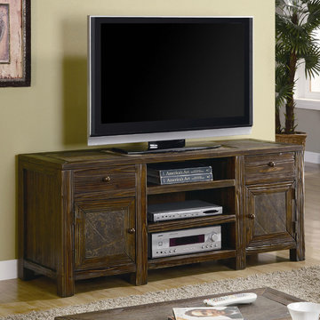 Coaster | Rustic TV Console | Slate Insert in Brown Oak -$898.73