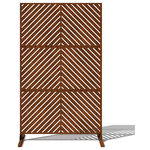 Veradek - Alta Corten Steel Decorative Screen With Stand, Arrow - Whether you're seeking privacy from the neighborhood, a chic backdrop for your outdoor chat set or both, the Alta Corten Steel Decorative Screen is fitting. This unique piece features a cool, geometric design laser cut from panels of thick-gauge steel that, when exposed to the elements, develops a rich rust patina. The Alta Corten Steel makes an impact on your terrace, back patio or front porch, and suits homes of any style.
