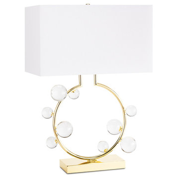 Bijou Ring Table Lamp, Clear