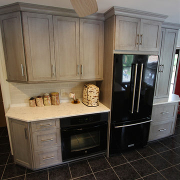 Grey Cabinets with White & Grey Quartz Countertop ~ Novelty, OH