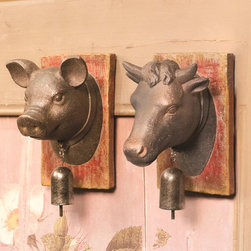 Cow & Pig Wall Decor - Wall Sculptures