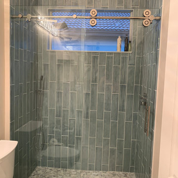 Teal Guest Bathroom Remodel - Completed Project