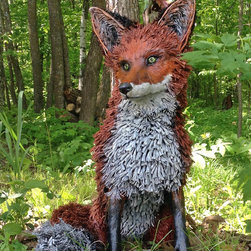Vixen and Friend - Garden Statues And Yard Art