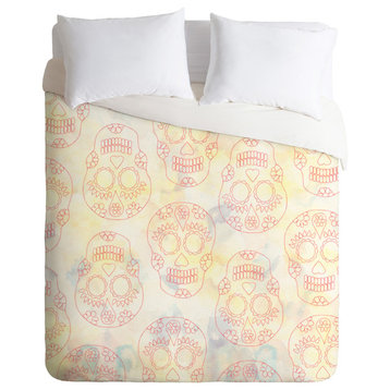 Hello Sayang Nothing Dull About Skulls Duvet Cover, Twin
