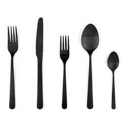 Almoco Flatware, Black - Flatware And Silverware Sets