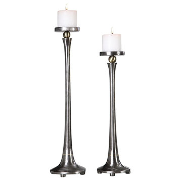 Uttermost Aliso Cast Iron Candleholders Set Of 2 18994