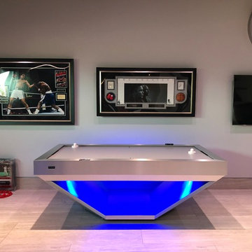 Stealth Custom Billiards and Shuffleboard Tables With LED Lights